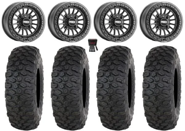 Metal FX Delta Bdlk 15″ Wheels Bk 35″ Chicane DS Tires Can-Am Maverick X3 / Honda Pioneer 1000 / Talon