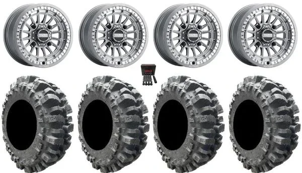 Metal FX Delta Bdlk CC 15″ Wheels Gm 31″ Bogger Tires Kawasaki Teryx Mule