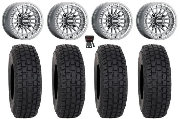 Metal FX Delta Bdlk CC 15″ Wheels Gm 35″ RX600 Tires Kawasaki Teryx Mule