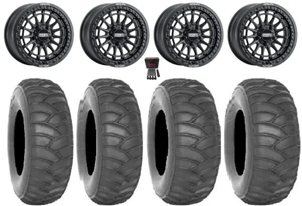 Metal FX Delta R Bdlk 15″ Wheels Bk 32″ SS360 Tires CFMoto UForce U10 Pro / U10 XL Pro / ZForce Z10 / Z10-4