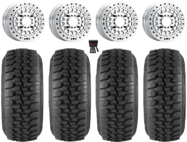 Metal FX Hitman Bdlk 15×6 Wheels Raw 33″ DesertSeries Tires Kawasaki TeryxMule