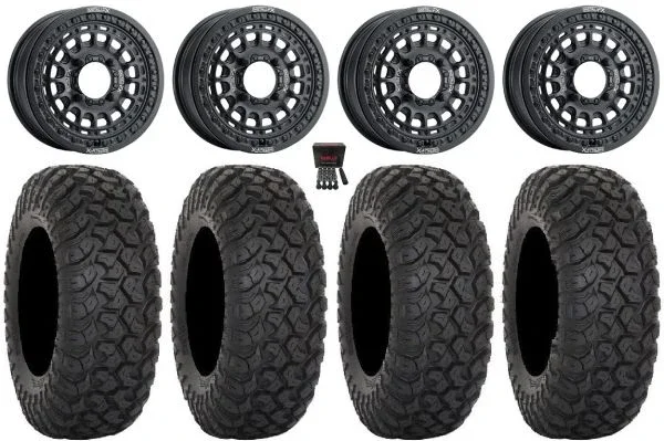 Metal FX Hitman Beadlock 15″ Wheels Black 33″ RT320 Tires Polaris RZR XP 1000 / PRO XP / Ranger XP 900/1000