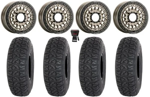 Metal FX Hitman Beadlock 15″ Wheels Bronze 32″ Chicane LT Tires Polaris RZR XP 1000 / PRO XP / Ranger XP 900/1000