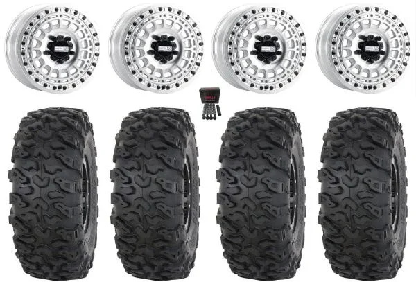 Metal FX Hitman R Bdlk 15″ Wheels Raw 35″ Roctane T4 Tires CFMoto UForce U10 Pro / U10 XL Pro / ZForce Z10 / Z10-4