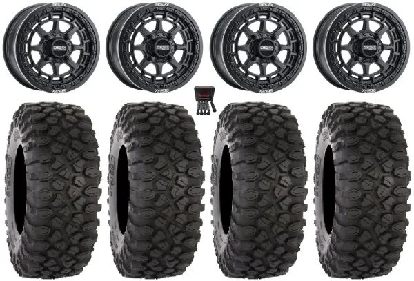 Metal FX Outlaw Bdlk 15″ Wheels Bk 32″ XC450 Tires Polaris RZR XP 1000 / PRO XP / Ranger XP 900/1000