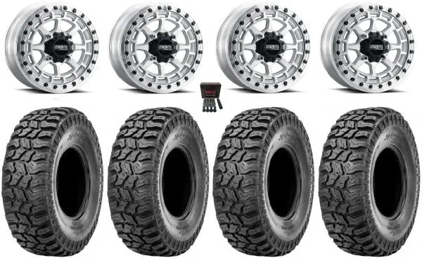 Metal FX Outlaw Bdlk 15″ Wheels Raw 33″ Ridge Saw 2.0 Tires Polaris Sportsman / RZR / Ranger