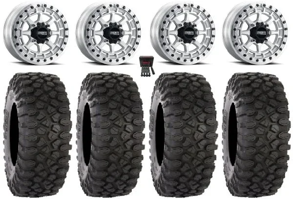 Metal FX Outlaw Bdlk 15″ Wheels Raw 35″ XC450 Tires Polaris Sportsman / RZR / Ranger