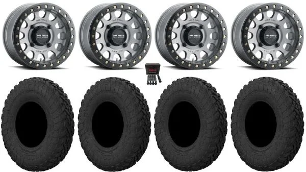 Method 401 Bdlk 15×6 Wheels Ti 30″ Gripper R/T Tires Can-Am Commander Maverick Renegade Outlander Defender