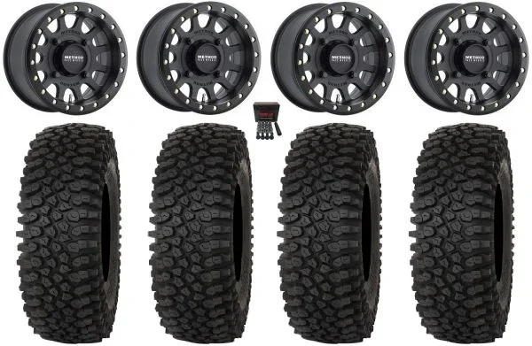 Method 401 Bdlk 15″ Wheels Bk 5+1 35″ Roctane STX Tires Can-Am Commander Maverick Renegade Outlander Defender