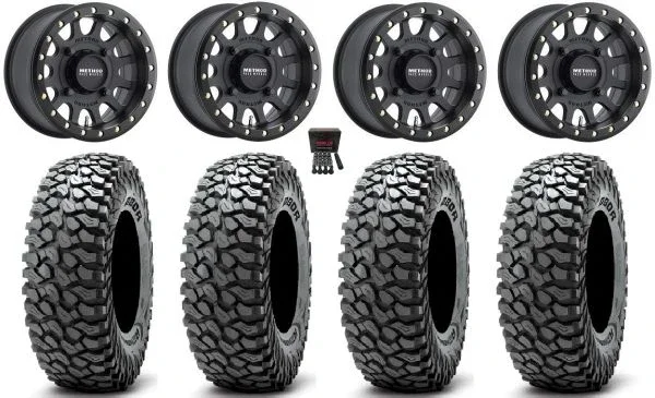 Method 401 Bdlk 15″ Wheels Bk 5+2 32″ RocScraper Tires Polaris RZR XP 1000 / PRO XP / Ranger XP 900/1000