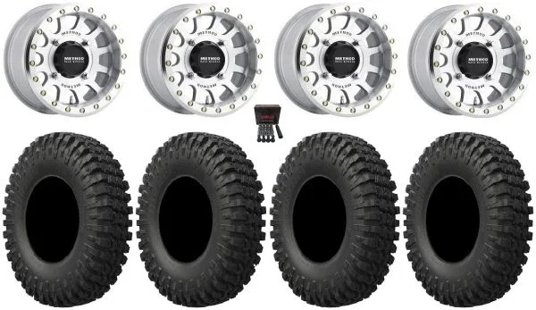Method 401 Bdlk 15″ Wheels Mh 4+3 33″ MotoCrusher Tires Polaris Sportsman / RZR / Ranger