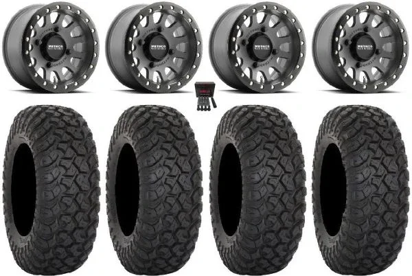Method 401 Bdlk 15″ Wheels Ti 35″ RT320 Tires Can-Am Maverick X3 / Honda Pioneer 1000 / Talon