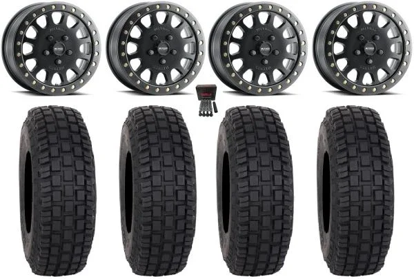 Method 401 Beadlock 15″ Wheels Black 33″ RX600 Tires Polaris RZR Turbo R & Pro R Ranger 1500 Xpedition