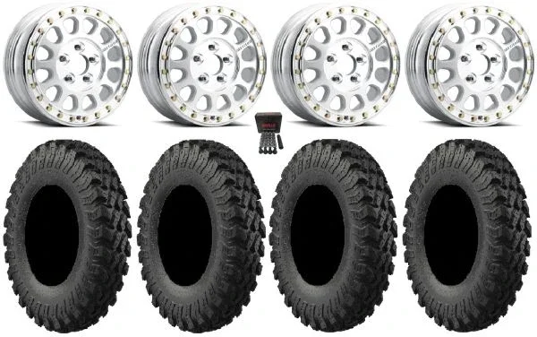 Method 401-R Beadlock Raw Wheels 32″ MotoRally Tires Polaris RZR Turbo R & Pro R Ranger 1500 Xpedition