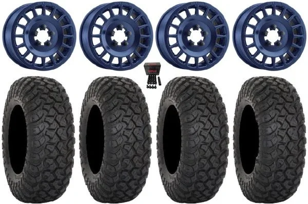 Method 407 15″ Wheels Bahia Blue 33″ RT320 Tires CFMoto UForce U10 Pro / U10 XL Pro / ZForce Z10 / Z10-4