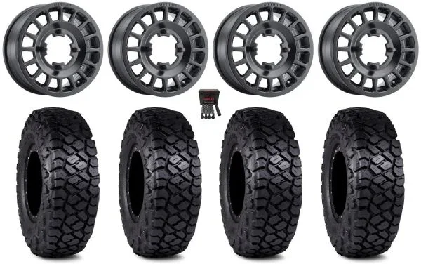 Method 407 15″ Wheels Black 30″ Intersect Tires Polaris RZR XP 1000 / PRO XP / Ranger XP 900/1000