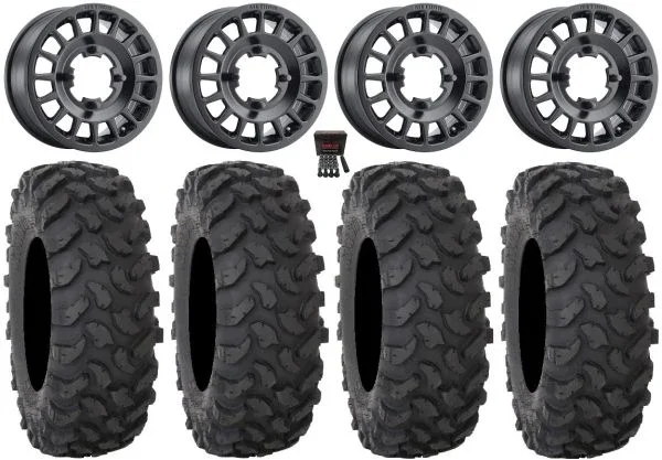 Method 407 15″ Wheels Black 30″ XTR370 Tires Polaris Sportsman / RZR / Ranger