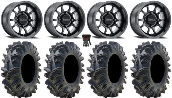 Method 409 14″ Black (4+3) Wheels 32″ Terminator Tires Polaris Sportsman / RZR / Ranger