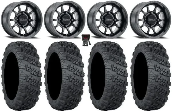 Method 409 15″ Black (4+3) Wheels 33″ Versa Cross V3 Tires Polaris Sportsman / RZR / Ranger