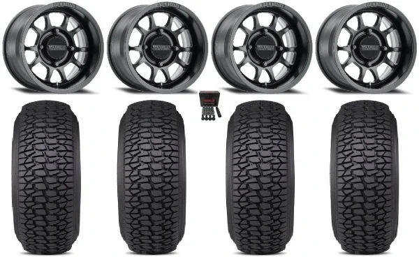 Method 409 15″ Wheels Black (4+3) 30″ Regulator 2 Tires Can-Am Commander Maverick Renegade Outlander Defender