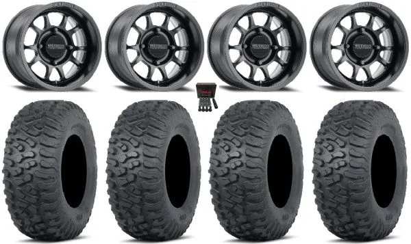 Method 409 15″ Wheels Black (4+3) 30″ Terra Hook Tires Polaris Sportsman / RZR / Ranger