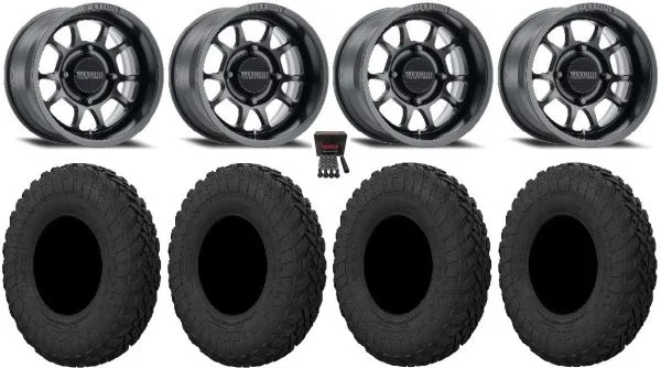 Method 409 15″ Wheels Black (5+2) 30″ Gripper R/T Tires Polaris Sportsman / RZR / Ranger