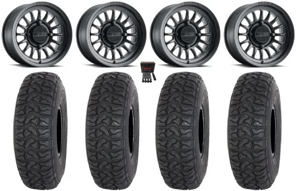 Method 411 15″ Wheels Black (4+3) 33″ Chicane LT Tires Polaris RZR XP 1000 / PRO XP / Ranger XP 900/1000