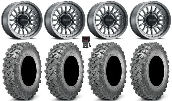 Method 411 15″ Wheels Ti (4+3) 35″ Lynx SXS Tires Polaris Sportsman / RZR / Ranger