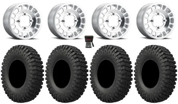 Method 412 15×6 Wheels Raw (5+1) 32″ MotoCrusher Tires Can-Am Commander Maverick Renegade Outlander Defender