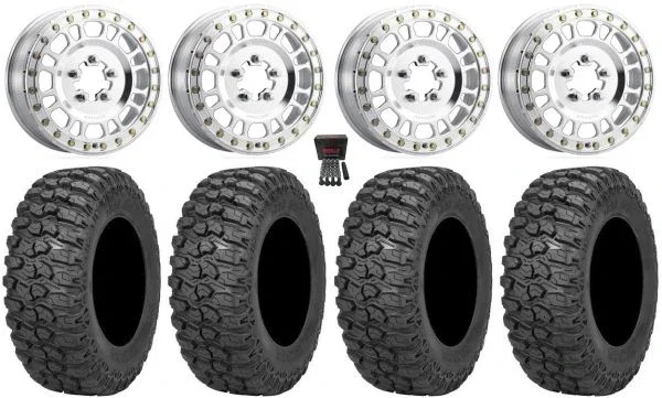 Method 412 Bdlk 15″ Wheels 32″ Trail Saw 2.0 Tires Polaris RZR Turbo R & Pro R Ranger 1500 Xpedition