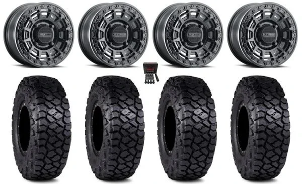 Method 415 Bdlk 15″ Wheels Bk +38mm 30″ Intersect Tires Polaris Sportsman / RZR / Ranger