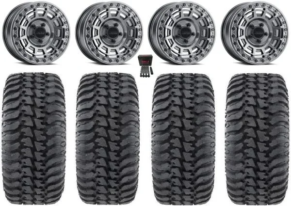 Method 415 Bdlk 15″ Wheels Gr +38mm 32″ Regulator Tires Polaris RZR Turbo R & Pro R Ranger 1500 Xpedition