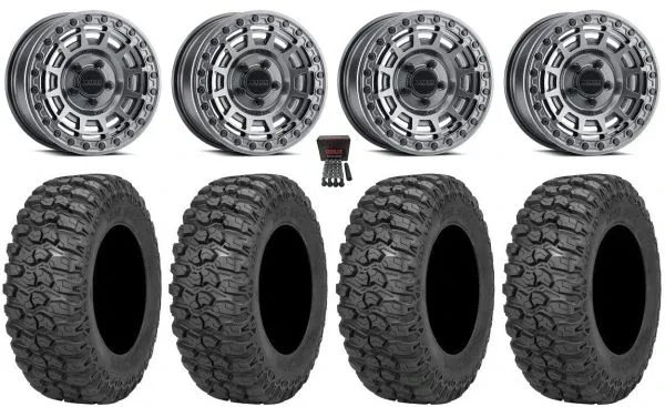 Method 415 Bdlk 15″ Wheels Gr +38mm 32″ Trail Saw 2.0 Tires CFMoto UForce U10 Pro / U10 XL Pro / ZForce Z10 / Z10-4