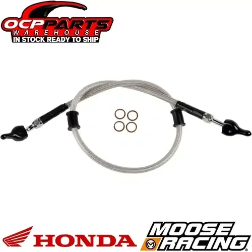 MOOSE RACING STAINLESS STEEL BRAIDED BRAKE LINE 2009-2013 HONDA CRF250R CRF450R