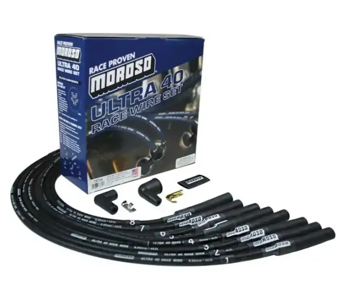 Moroso Chevrolet Big Block Ignition Wire Set – Ultra 40 – Unsleeved – Non-HEI – Over Valve – Black 73710
