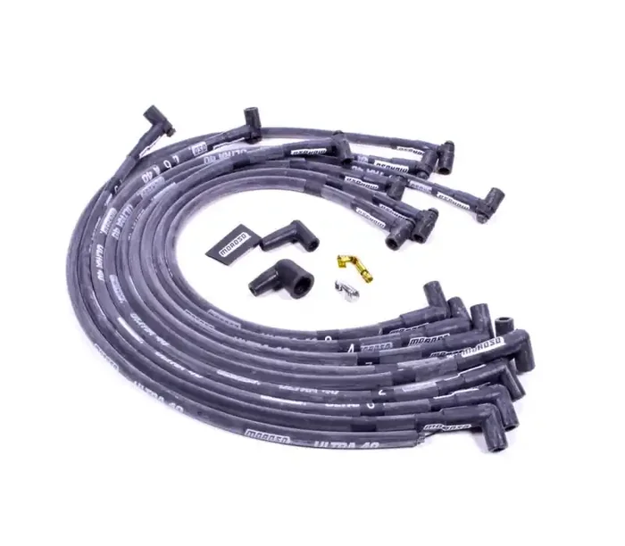 Moroso Chevrolet Small Block Ignition Wire Set – Ultra 40 – Sleeved – HEI – 90 Degree – Black 73817