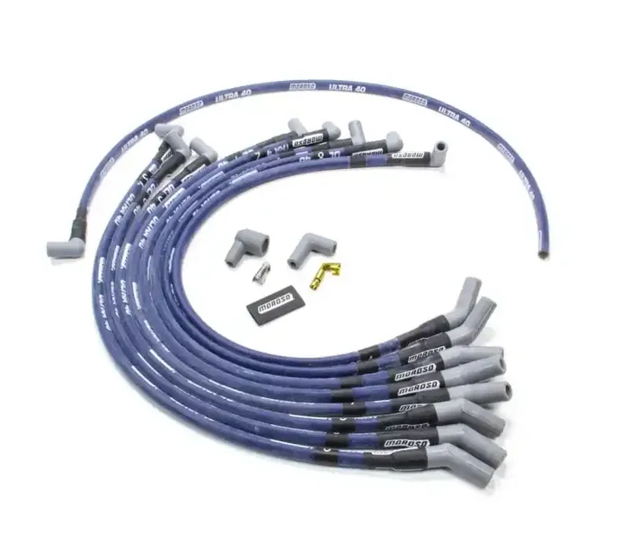 Moroso Ford 302 Ignition Wire Set – Ultra 40 – Sleeved – HEI – 135 Degree – Blue 73630