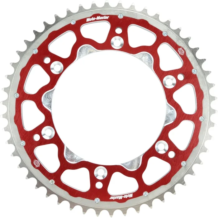 MOTO-MASTER 1211-2762 620073350 Fusion Series Dual Ring Rear Sprocket 50 tooth – red