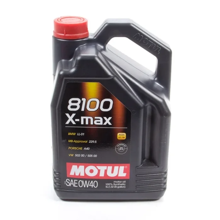 Motul 8100 X-Max Motor Oil 0W40 Synthetic 5 L – Each