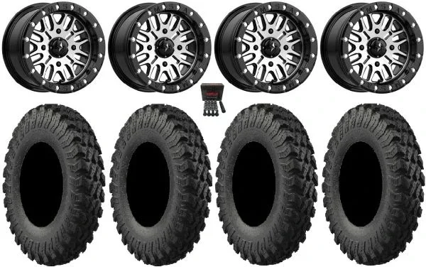 MSA Brute Beadlock 15″ UTV Wheels 33″ MotoRally Tires Can-Am Maverick X3 / Honda Pioneer 1000 / Talon