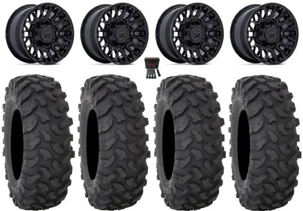 MSA Clubber 15″ Wheels Black 30″ XTR370 Tires Can-Am Maverick X3 / Honda Pioneer 1000 / Talon