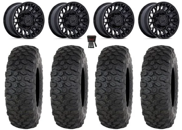 MSA Clubber 15″ Wheels Black 33″ Chicane DS Tires Polaris RZR XP 1000 / PRO XP / Ranger XP 900/1000