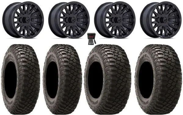 MSA Creed 14″ Wheels Black 27″ BFG KM3 Tires Sportsman 550 850 1000
