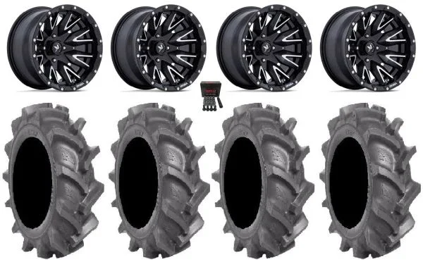 MSA Creed 16″ Wheels Machined 31″ BKT AT 171 Tires Yamaha Viking Wolverine YXZ1000R