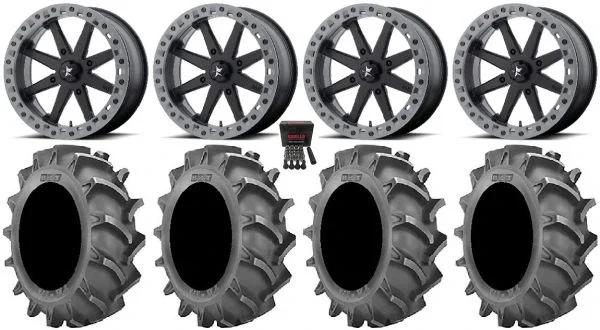 MSA Lok2 Beadlock 18″ UTV Wheels 33×8 (4ply) BKT 171 Tires Polaris RZR XP 1000 / PRO XP / Ranger XP 900/1000