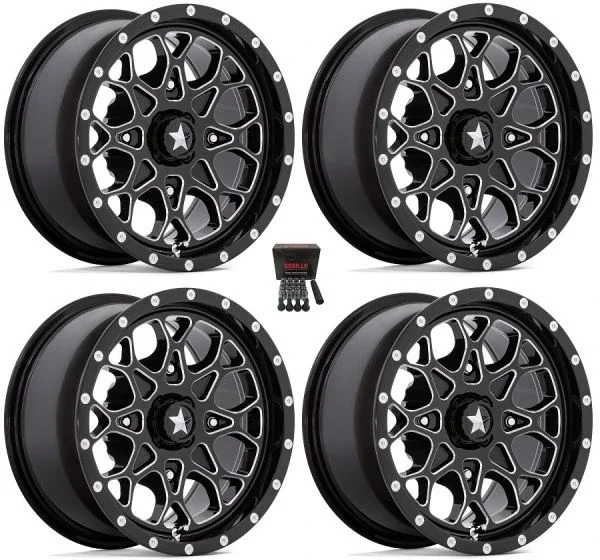 MSA M45 Portal 15″ Wheels/Rims Milled Kawasaki Teryx Mule