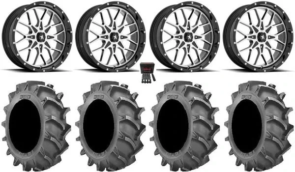 MSA Portal 20″ Wheels Machined 35×8.3 BKT 171 Tires Kawasaki Teryx Mule