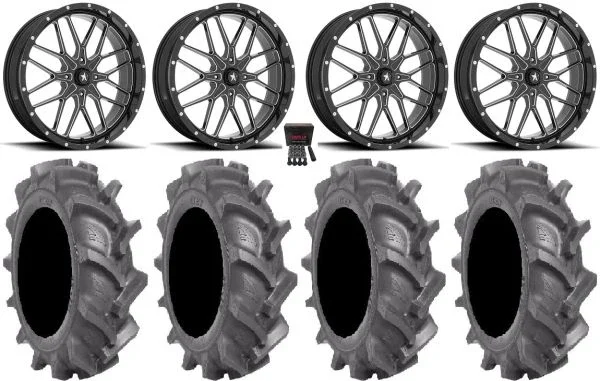 MSA Portal 22″ Wheels Milled 37″ BKT AT 171 Tires Polaris RZR XP 1000 / PRO XP / Ranger XP 900/1000