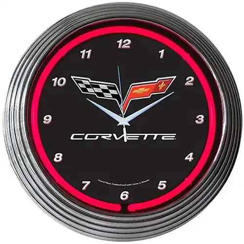 Neonetics GM Corvette C6 Neon Clock – 8CORV6