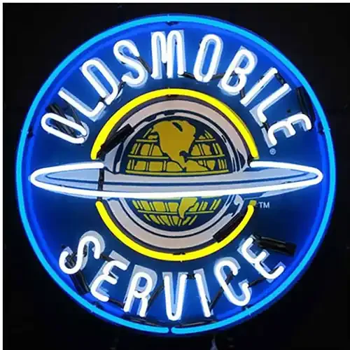 Neonetics Oldsmobile Service Neon Sign with Backing – 5OLDBK